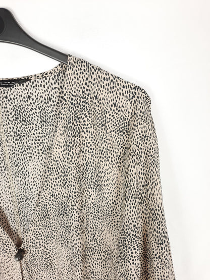 ZARA. Animal print top T.xs