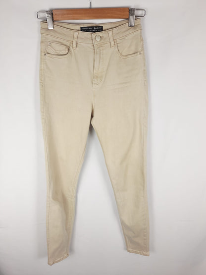 STRADIVARIUS. beige high waist pants T.34
