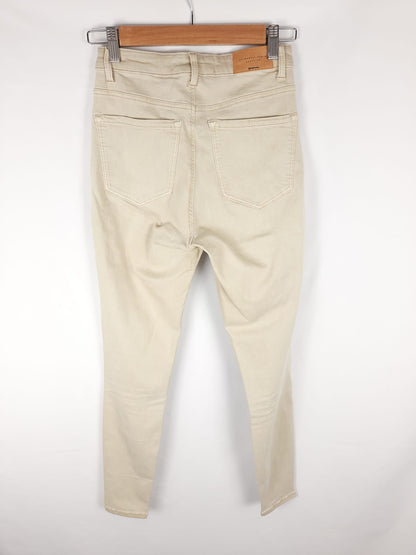 STRADIVARIUS. beige high waist pants T.34