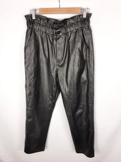 MANGO. Ts faux leather slouchy pants