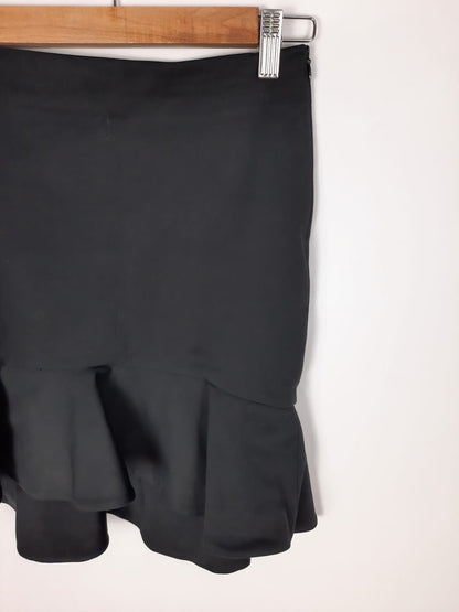 ZARA. Falda corta volante T.xs