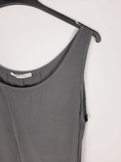 BROWNIE. Top gris espalda cruzada T. xs-s