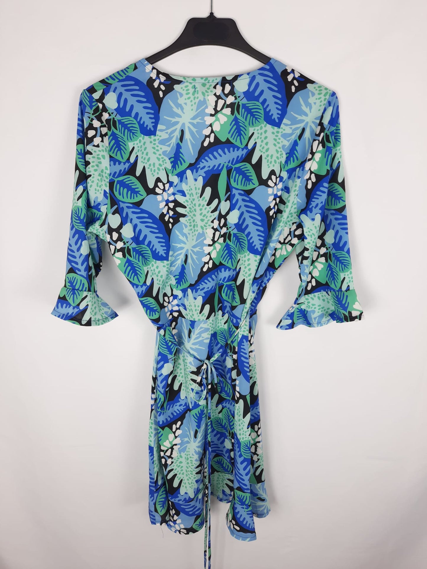 KLING. Green and blue leaf dress Ts