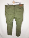 VIOLETA BY MANGO. pantalon verde caqui lineas T.52