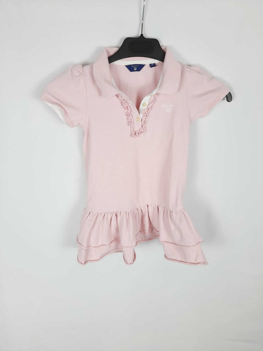 GANT. Pink dress with ruffles, size 3 years