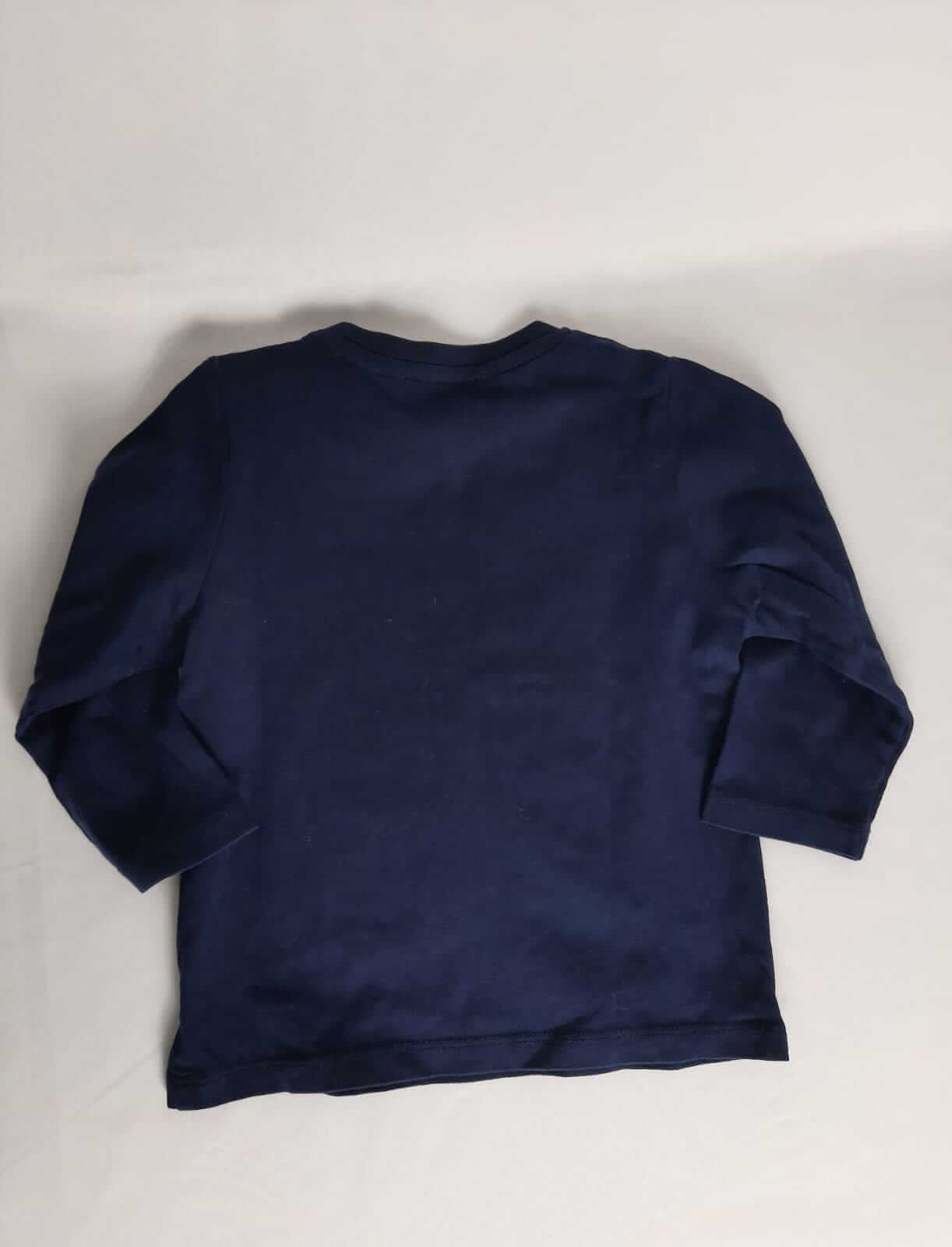 HUGO BOSS. Camiseta de manga larga azul marino T. 18 meses
