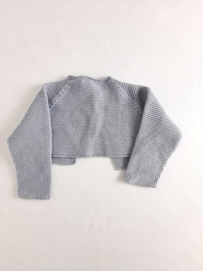 M&amp;H. Blue knitted jacket, size 1 month