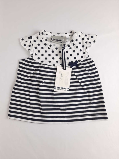 HUBLOT. Camiseta lunares y rayas T. 6 meses