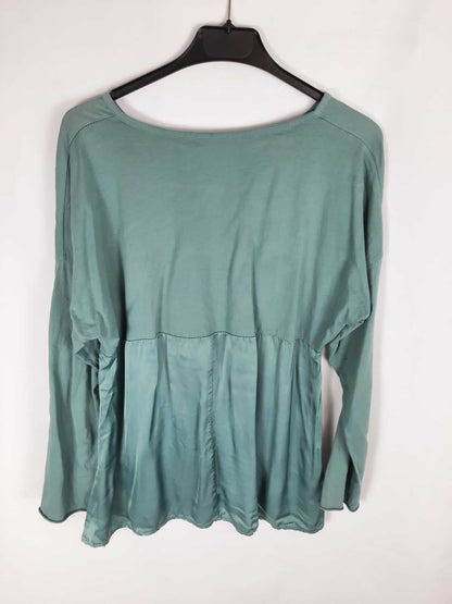 OTHERS. Aqua green double textured t-shirt Ts/m