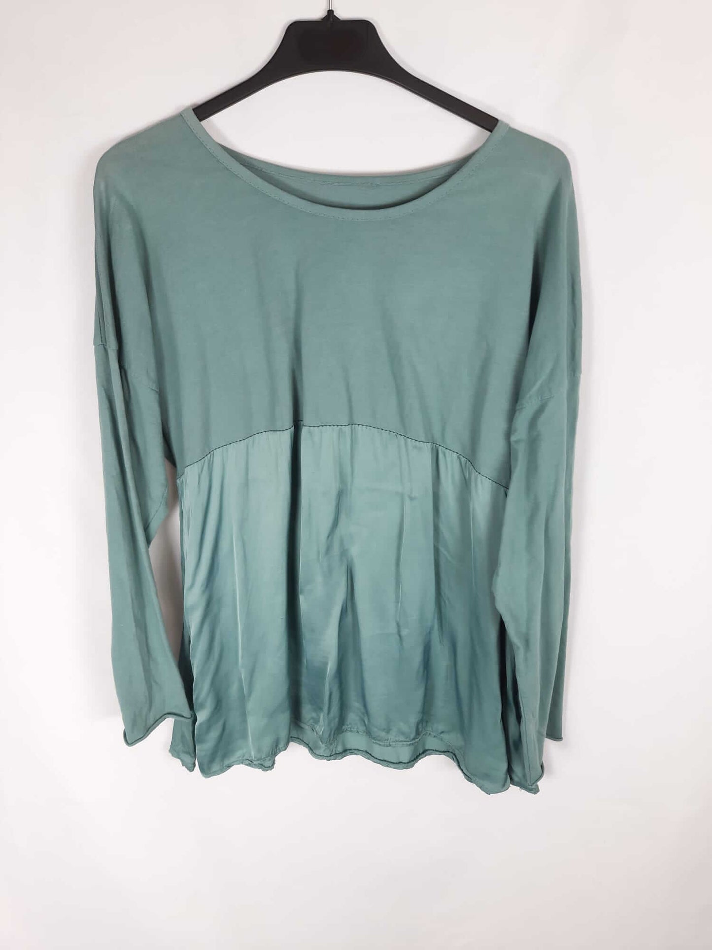 OTHERS. Aqua green double textured t-shirt Ts/m