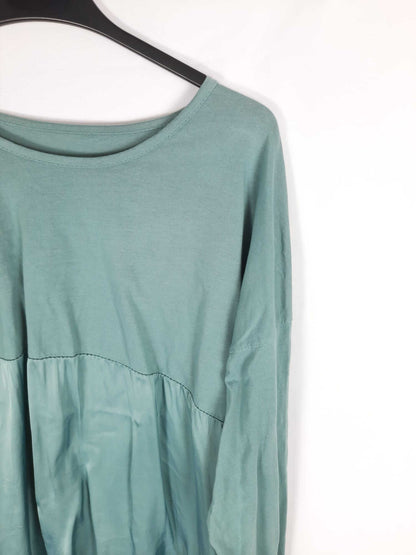 OTHERS. Aqua green double textured t-shirt Ts/m