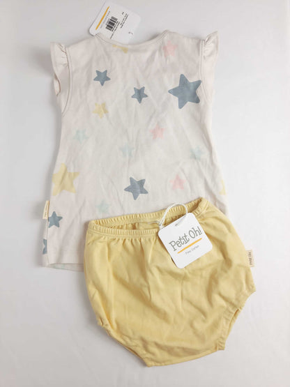PETITOH. Star T-shirt S.6-9 m