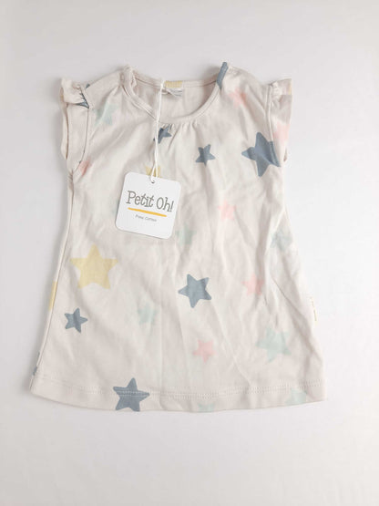 PETITOH. Star T-shirt S.6-9 m