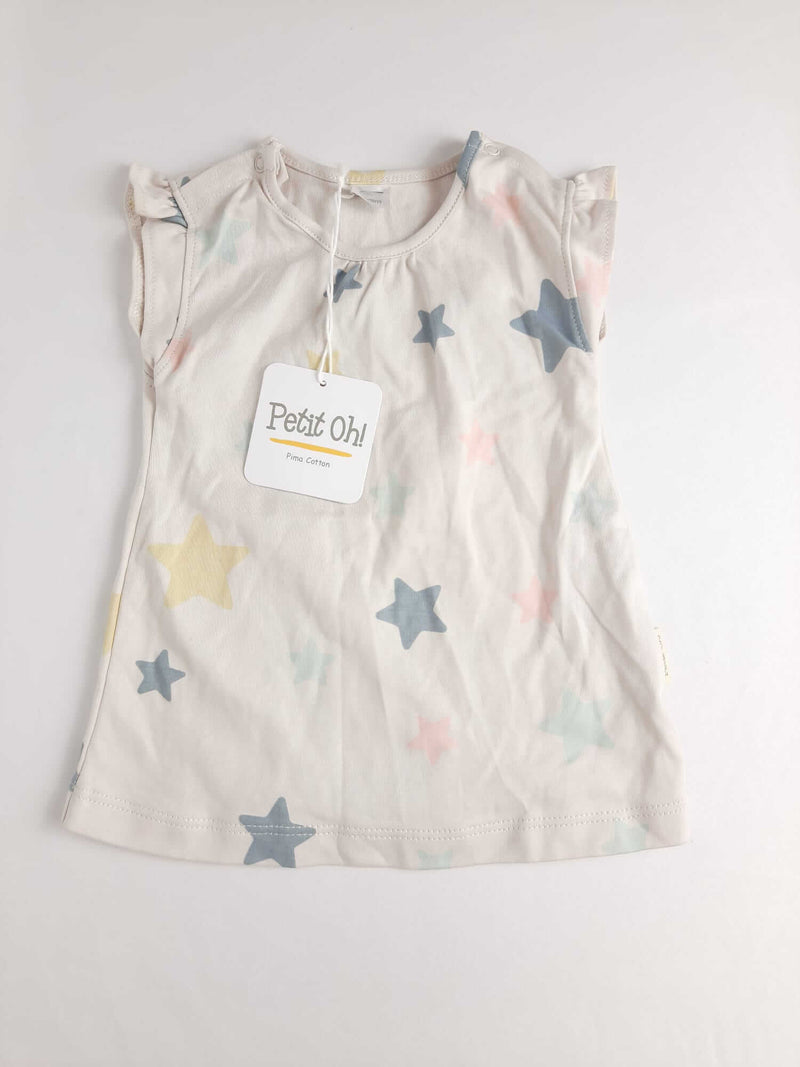 PETITOH. Camiseta estrellas T.6-9 m