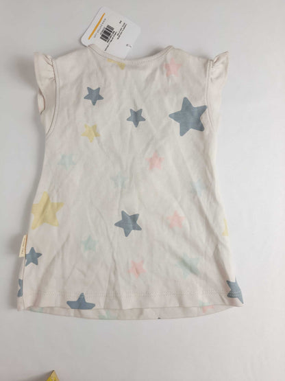 PETITOH. Star T-shirt S.6-9 m