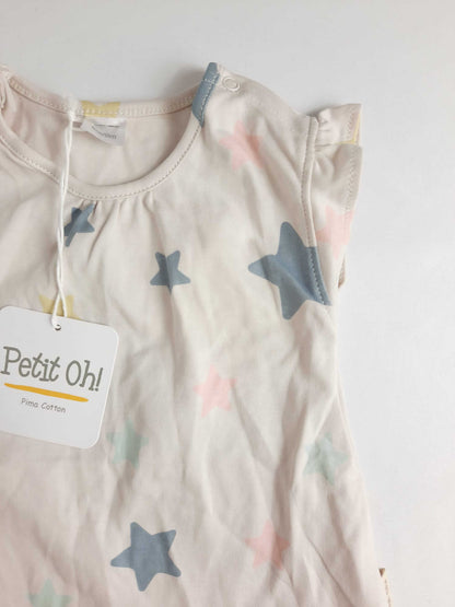 PETITOH. Star T-shirt S.6-9 m