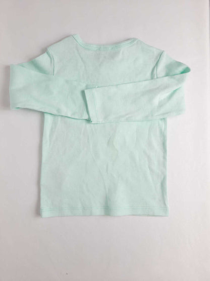 BENETTON. Camiseta verde agua T.9-12 m