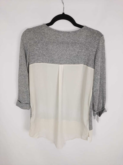 OTHERS. Double-textured heathered grey sweater