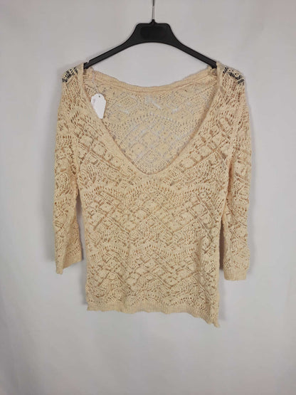 OTHERS. Beige crochet sweater YOUR