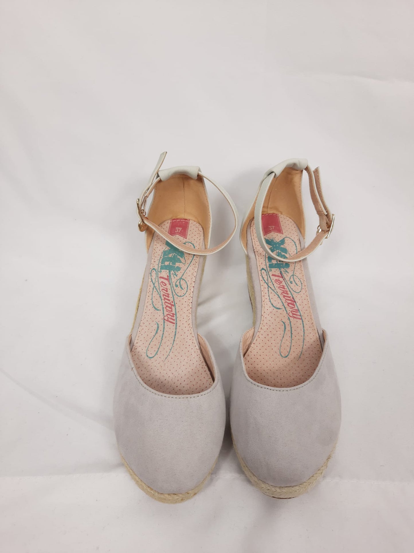 XTI. Suede esparto wedges T.37