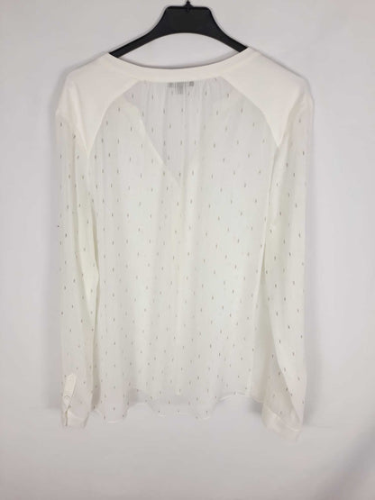 ELOGY.Blusa plumeti plateado T.L