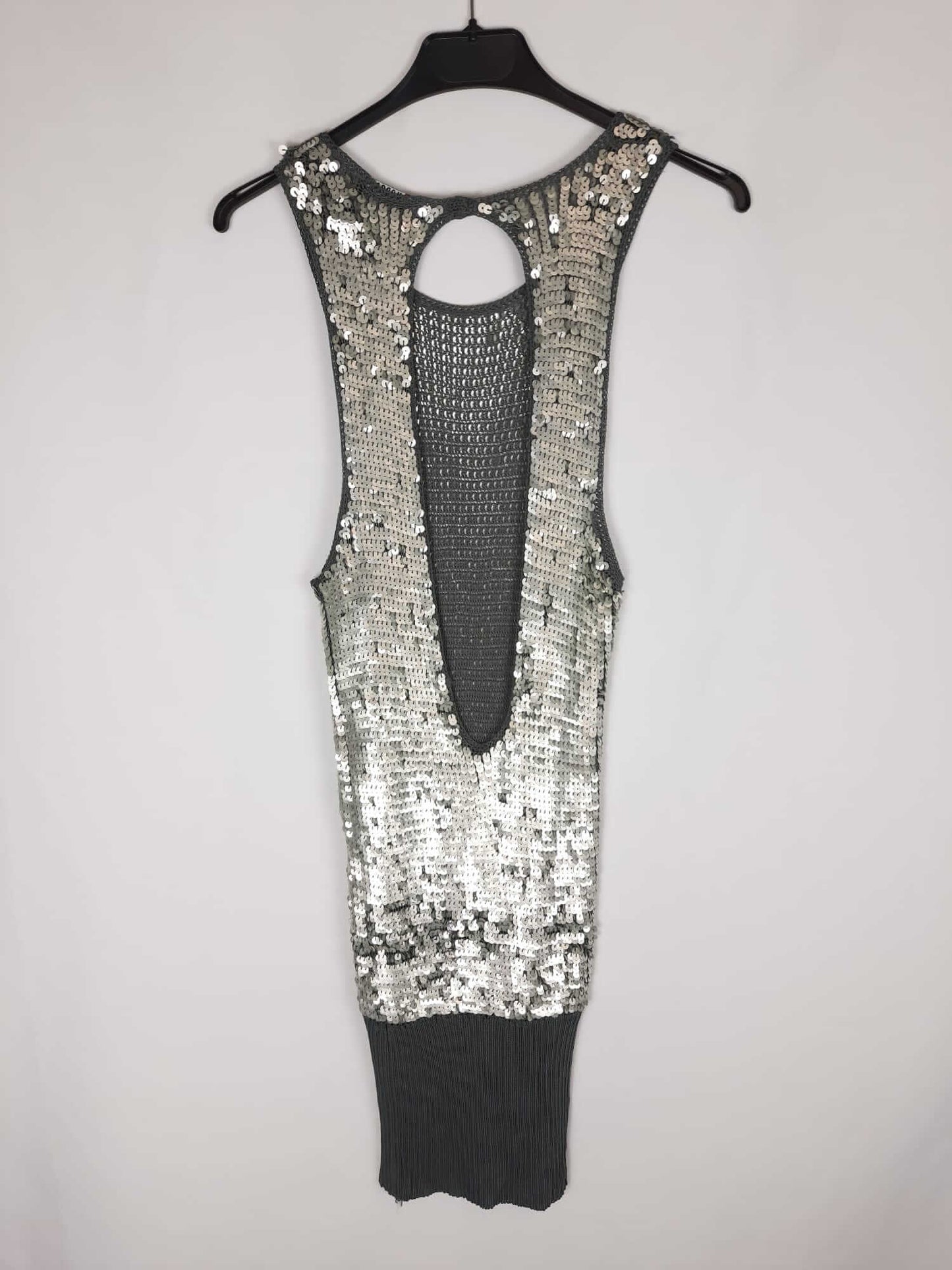 MORGAN.Vestido punto lentejuelas T.s