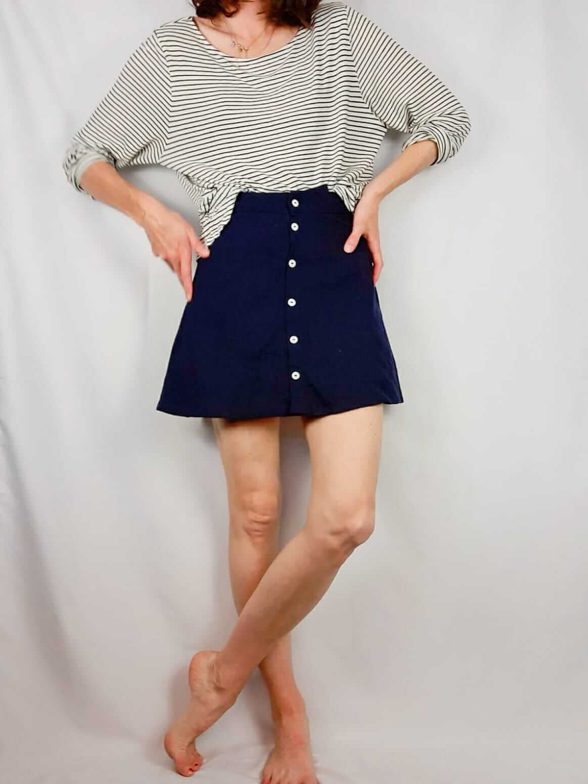 YOLI&amp;OTIS. Buttoned linen skirt T.32