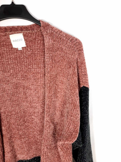 GOCCO. Chaqueta hilos plateados rosa y negra T. 15-16