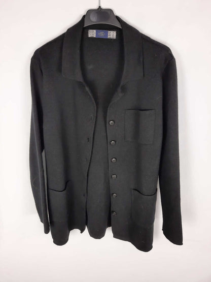 DENLLO. black buttoned knit cardigan Tm