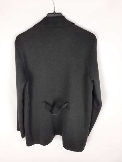 DENLLO. black buttoned knit cardigan Tm