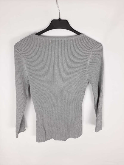 CALRA. Silver glitter channel top Tm