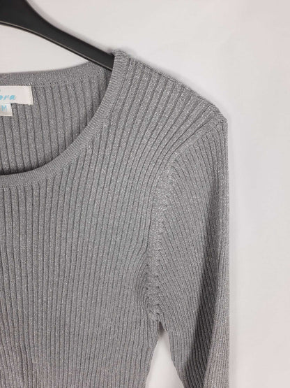 CALRA. Silver glitter channel top Tm