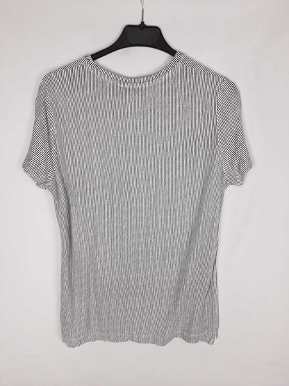 ZARA. Striped t-shirt with side slits Tm