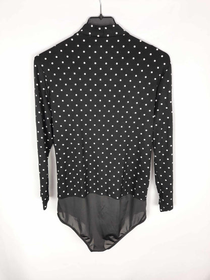 PULL&BEAR. body negro lunares blancos T.m