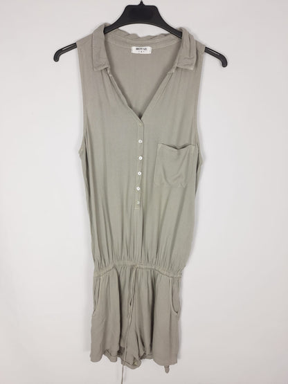 BROWNIE. Khaki Ts short jumpsuit