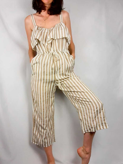 Mono Largo Mono De Rayas Zara Mono De Rayas Beige Y Blanco Ts