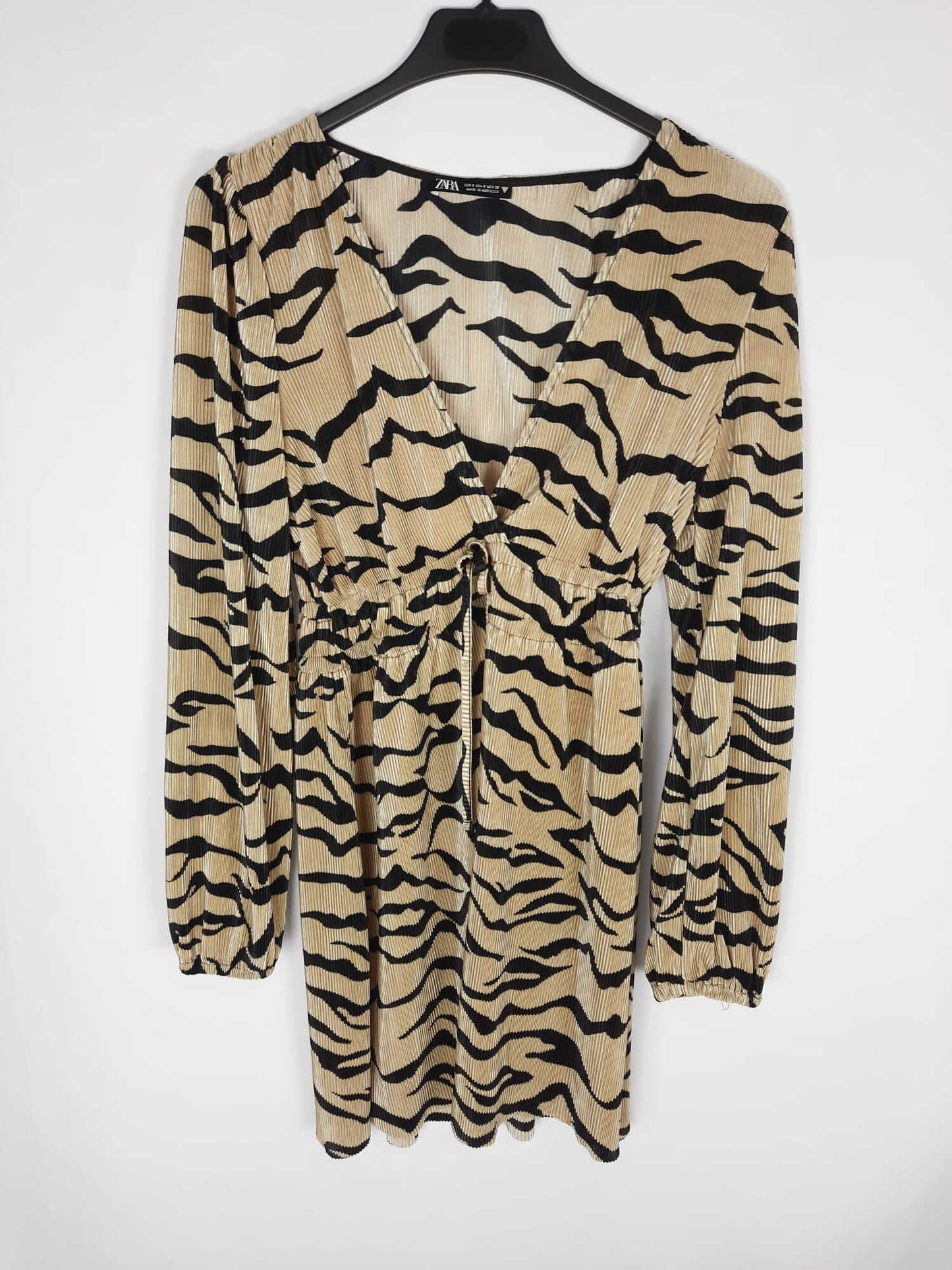 ZARA. Short animal print dress T. s