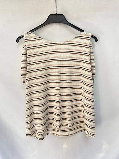 SPRINGFIELD. Striped ribbed T-shirt TL