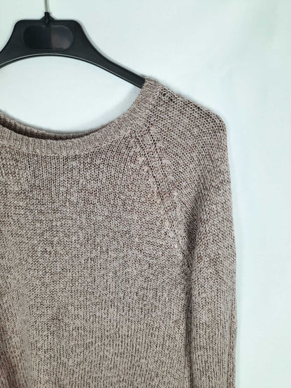 PURE OXYGEN. Gold thread jersey blouse Ts