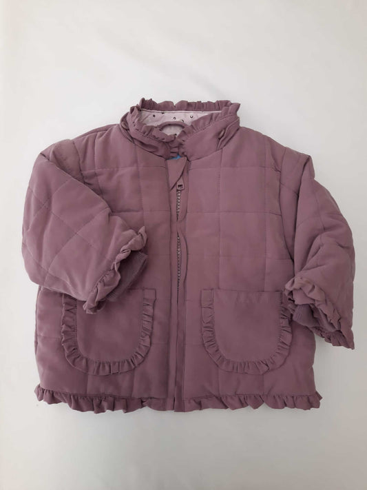 TEX.Abrigo acolchado lila apagado T.3/6m