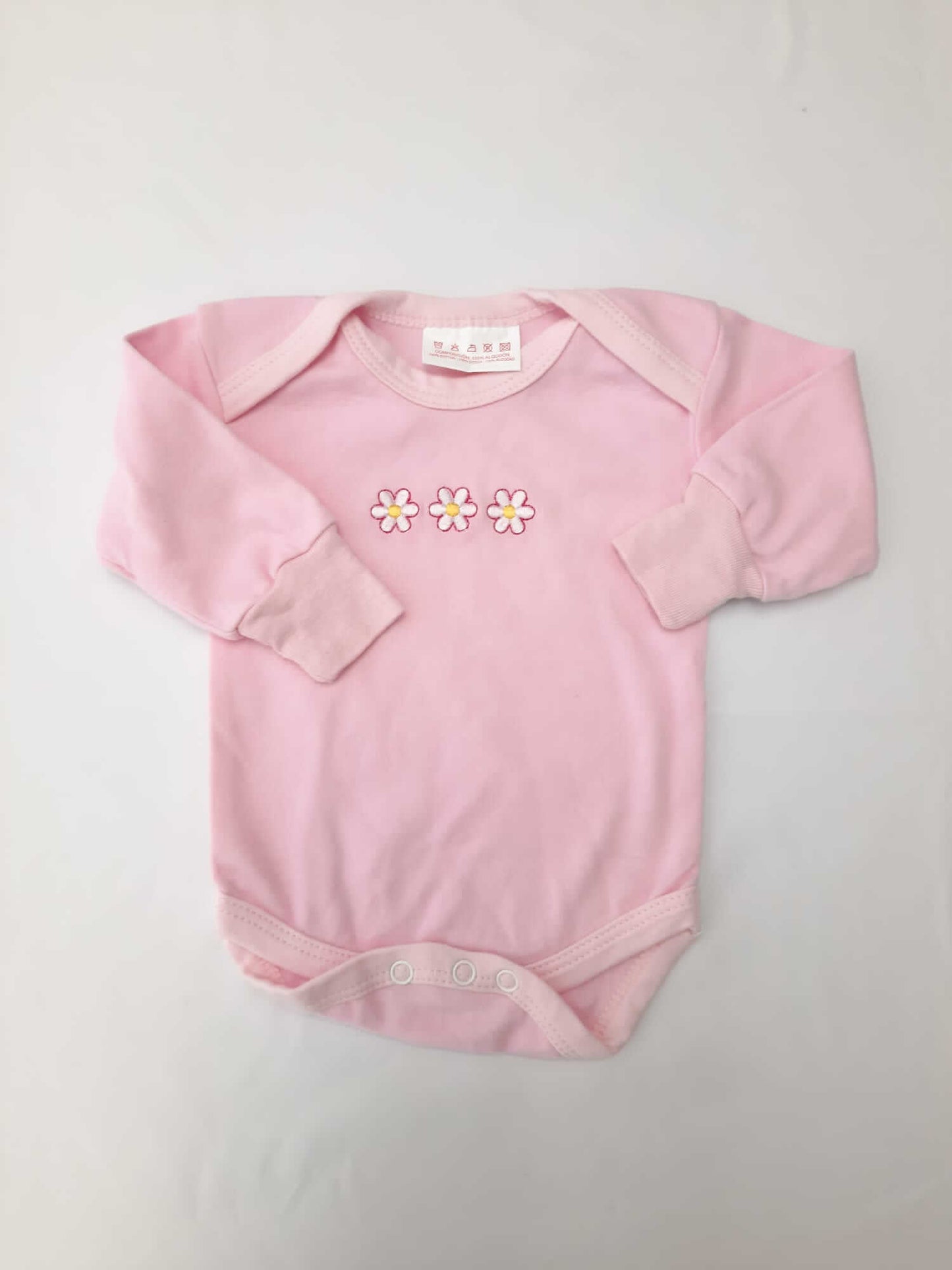 OTHERS. Pink daisy baby bodysuit S.0m