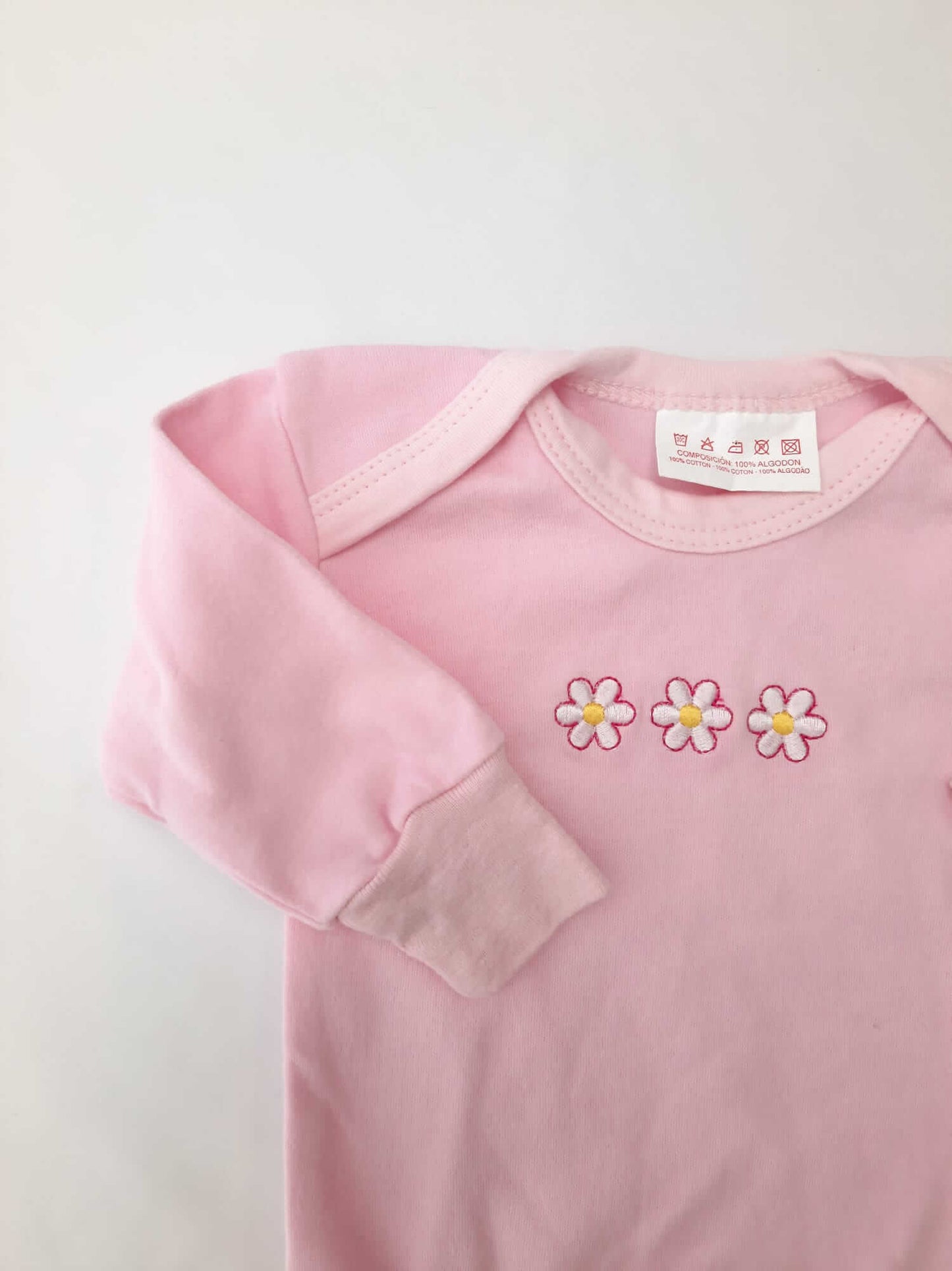 OTHERS. Pink daisy baby bodysuit S.0m