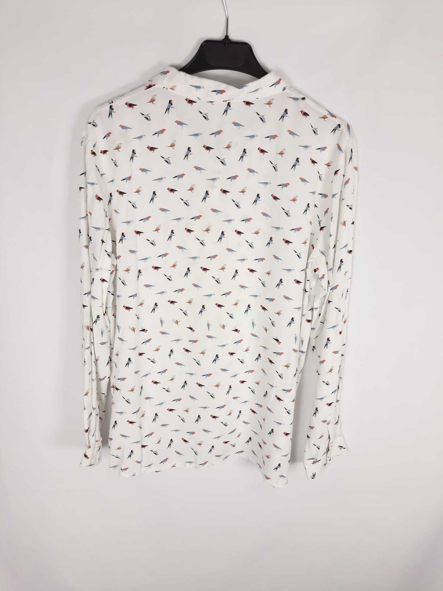 MULAYA.Camisa blanca pájaros T.m