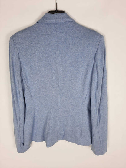 STRADIVARIUS. Blazer azul clarito jaspeado T.m