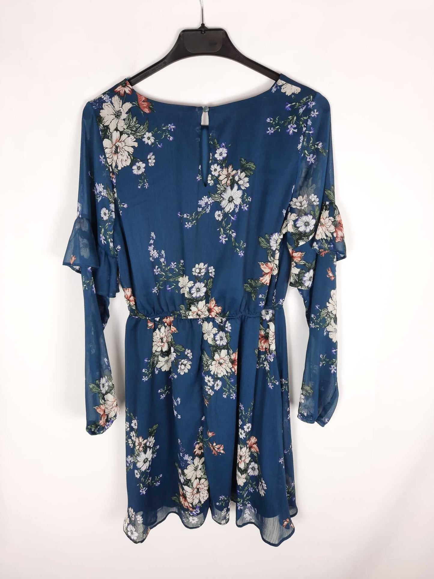 PRIMARK. Blue floral print short dress, size 38