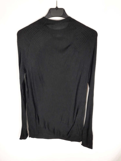 GARCIA PURIFICATION. Black ribbed sweater T. l