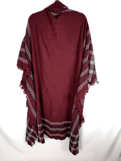 MASSIMO DUTTI. Garnet checked scarf