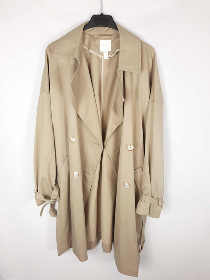 H&M. Gabardina beige T.m