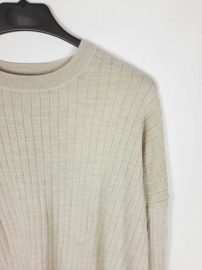 UNIQLO. Jersey beige de canalé T. s