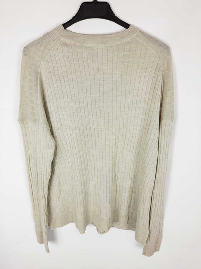 UNIQLO. Jersey beige de canalé T. s